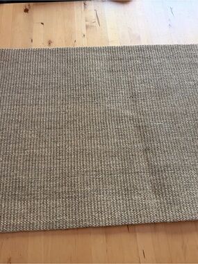 Neutral Woven Area Rug - Natural Beige